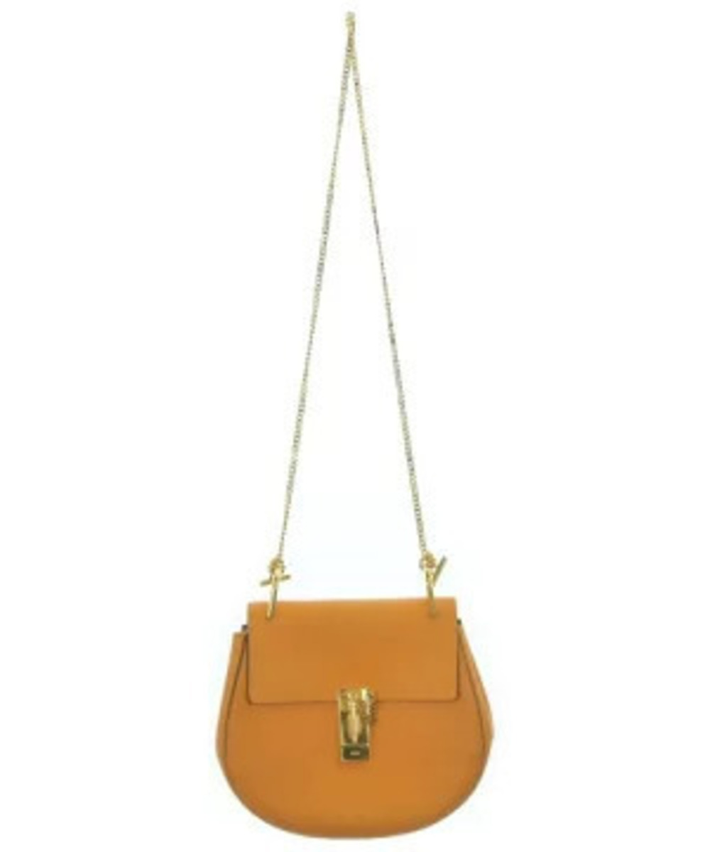 Chloe Drew leather shoulder bag goldtone chain strap Bag Yellow